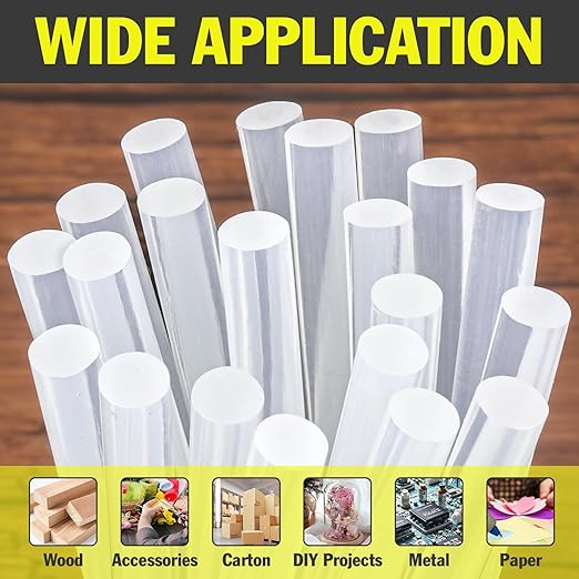 600 Pack Mini Hot Glue Sticks, 4" Long x 0.27" Diameter Glue Sticks for Mini Glue Guns, Multipurpose for Wood, Metal, Glass, Plastic, Floral, Fabric, Leather, Foam, Floral