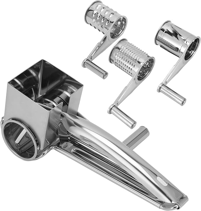 Cheese Grater, Handheld Grater Stainless Steel Cheese Grater Fruit Shredder Hand Held Grater Stainless Steel Used for Family Kitchen 3 X Grater Peeler