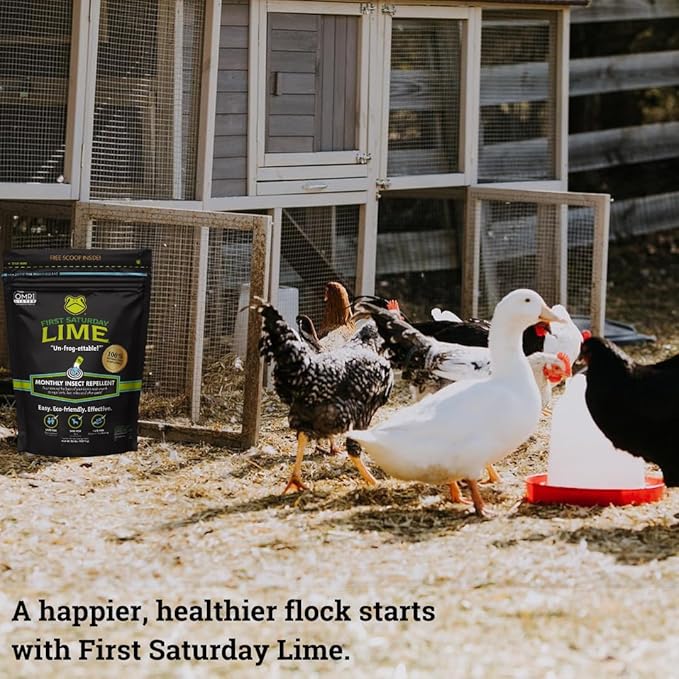 First Saturday Lime Insect Deterrent 20LB | Monthly Insect Barrier | Multi-Purpose Natural Repellent for Outdoors | Deters Ants, Ticks, Fleas & Others