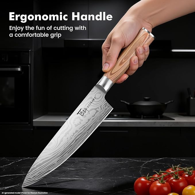 SYOKAMI 2026 Upgrade Knife Set 14 Japanese Style Kitchen Knife Set with Torii-Style Magnetic Block, Razor-Sharp High Carbon Stainless Steel Knives Set for Kitchen with Anti-Slip Handle, Ideal for Gift