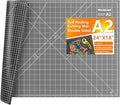 Cutting Mat for Sewing: 24''x18'' Double-Sided Sewing Cutting Mat, 5-Ply Rotary Cutting Board for Sewing, Quilting & Crafts, Grey/Black