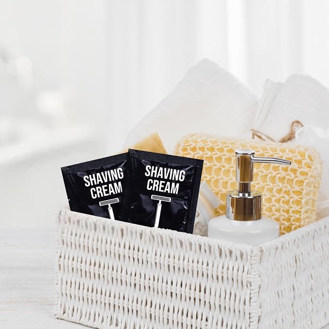 Travel Shaving Cream Bulk for Men 8ml/0.28fl oz,Disposable Shaving Cream in Bulk Individual Travel Shave Cream for Hotel Homeless Charity Home Nursing (Jasmine,Pack of 50)