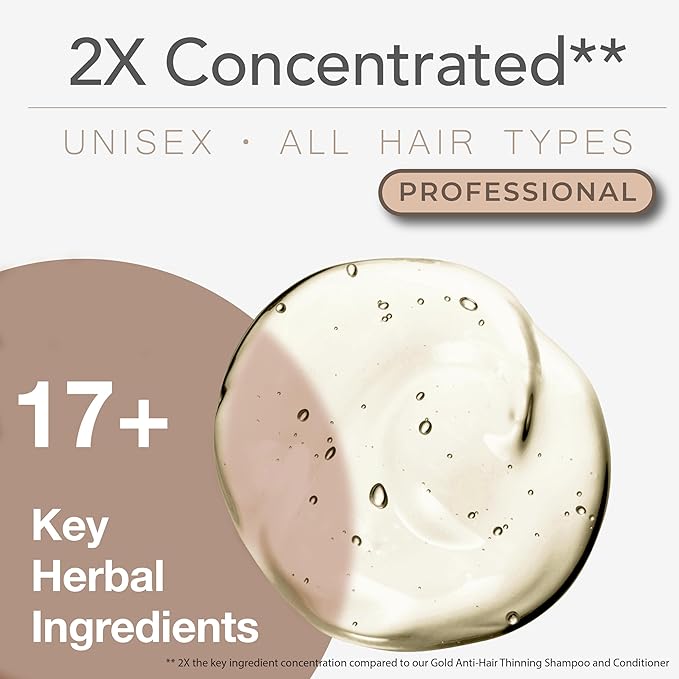 PURA D'OR Clinically Formulated Biotin Shampoo & Hair Regrowth Conditioner For Hair Thinning - 2X Concentrated Proprietary Thickening Blend For Women & Men, Sulfate Free, Botanical Zen Scent,16oz x2