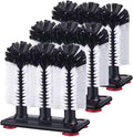 Havawish 3 Pack Water Bottle Cleaning Brush with Suction Base, 3 Head Bristle Bar Glass Washer for Sink, Cup Washer Brush Cleaner for Bar Beer Cup, Wine Glass(7.3 x 3.7 x 7.5)