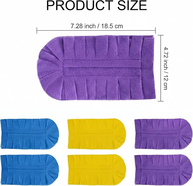 Reusable Chenille Microfiber Dust Duster, Chenille Duster Reusable Washable Microfiber Dust Fleece Damp Duster Pad for Fan Blinds Furniture (15 PCS)