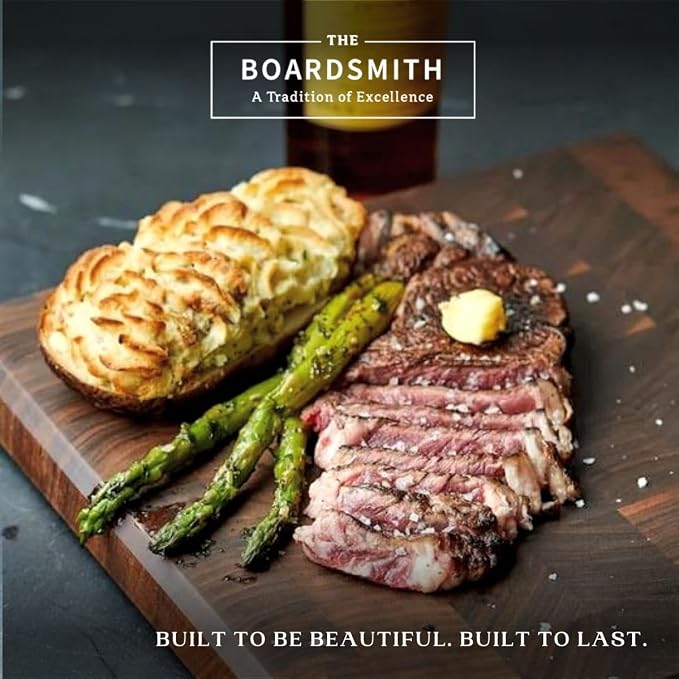 Maple End Grain Cutting Board - Premium End Grain Butcher Block Wood Cutting Board for Kitchen - Food-Safe, Non-Slip, Sustainably Sourced Maple Wood (Large)