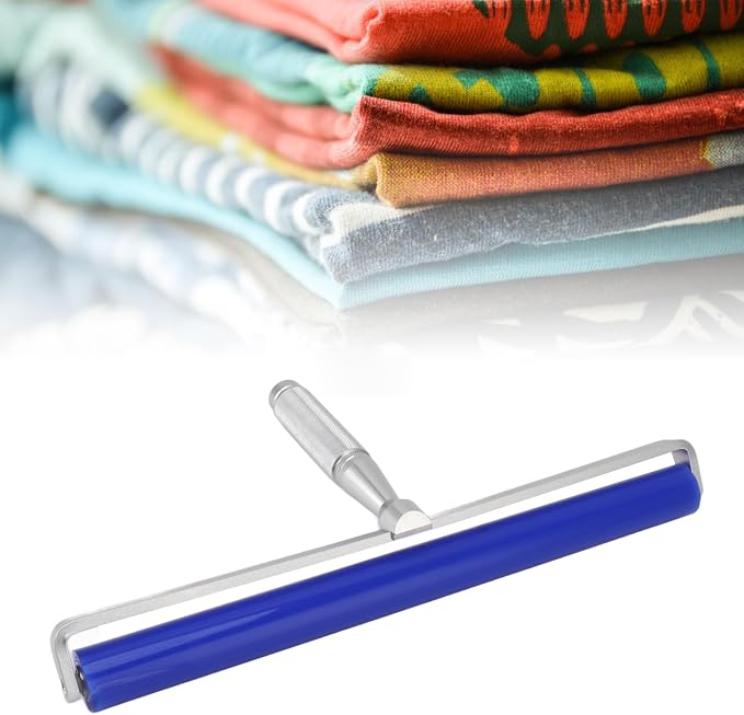 Dust Remover Roller, Silicone Manual Sticky Roller 28mm Low Viscosity 310D Washable Metal Handle for PCB LCD Screen Film Cleaning Workshop Kitchen Hair Lint Dust (14 Inches)