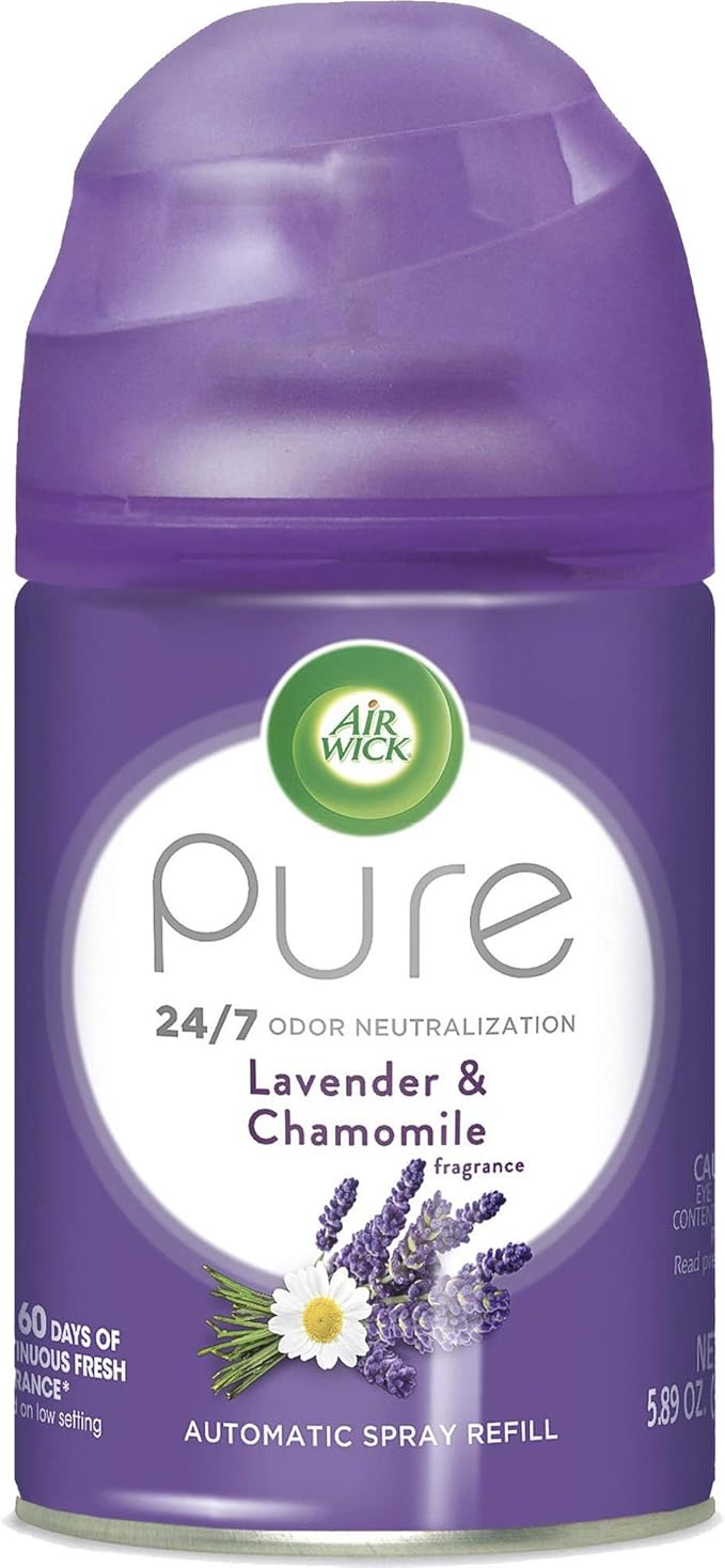Air Wick - 62338779614 77961CT Freshmatic Ultra Automatic Spray Refill, Lavender/Chamomile,Aerosol,5.89 oz (Case of 6)