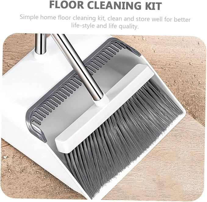 Ipetboom 1set Broom Dustpan Set Long Handle Broom Dustpan Floor Cleaning Tool Hair Cleaning Home Device