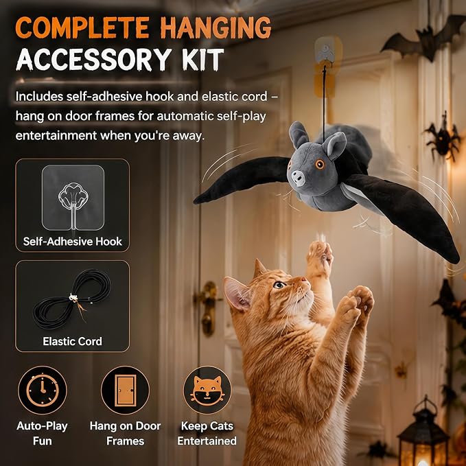 Flying Bat Dog Toy – Interactive Flap Wing Bat Toy for Dogs, Flying Bats Toy for Large Dogs, Dog Toy Flyings Bats，2
