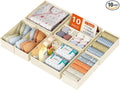 DIMJ Drawer Organizer Clothes 10 Pack - Foldable Baby Organizers and Storage & Dresser Organizer for Bedroom, Closet - Nursery Organization Dresser Dividers for underwear, Sock,Bra, Belt, Tie, Beige