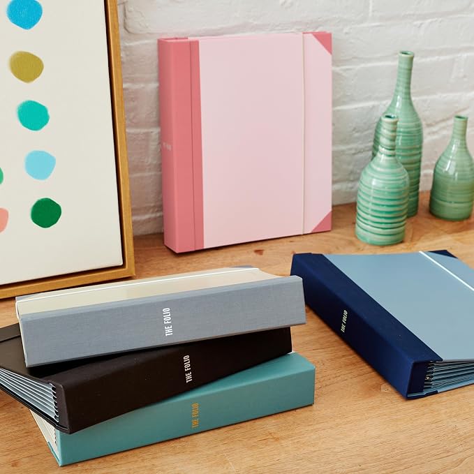 The Folio® Important Document Organizer by Savor | Binder with Guided Labels, Acid-Free File Folder Organizer with 10 Pockets, Document Holder for Home Records, Legal and Medical Papers (Pink)