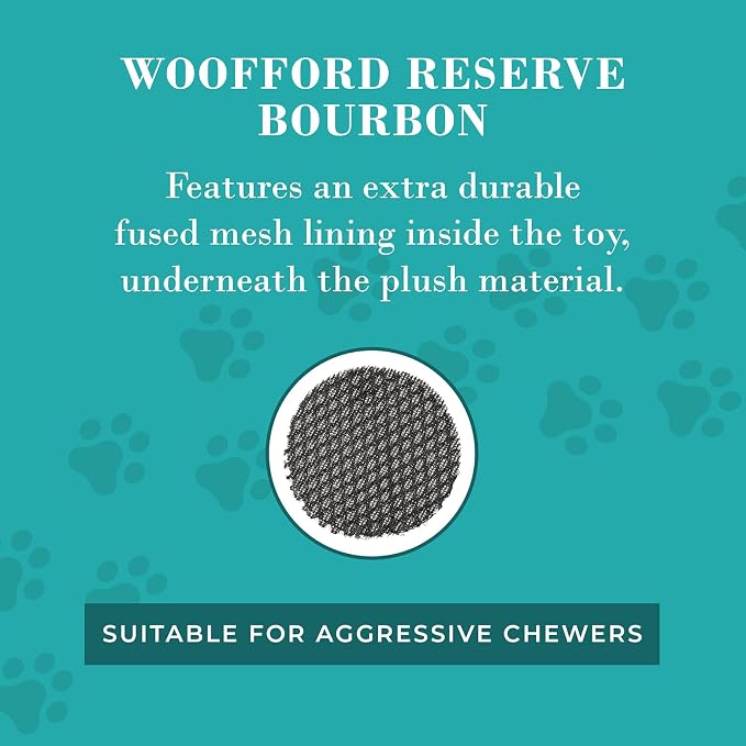 Haute Diggity Dog Woofford Reserve Bourbon Bottle Parody Plush Dog Toy for Medium & Large Dogs, Funny Drink-Inspired Stuffed Dog Toys with Interactive Squeaker, Machine-Washable, Durable & Safe
