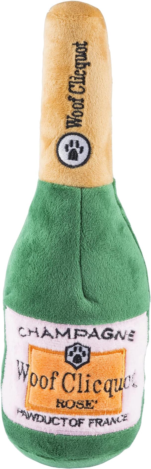 Haute Diggity Dog Woof Clicquot Rose', Plush Designer Dog Toys with Interactive Squeaker, Stimulating Pet Enrichment, Machine-Washable & Safe Materials for All Breeds, Size XL