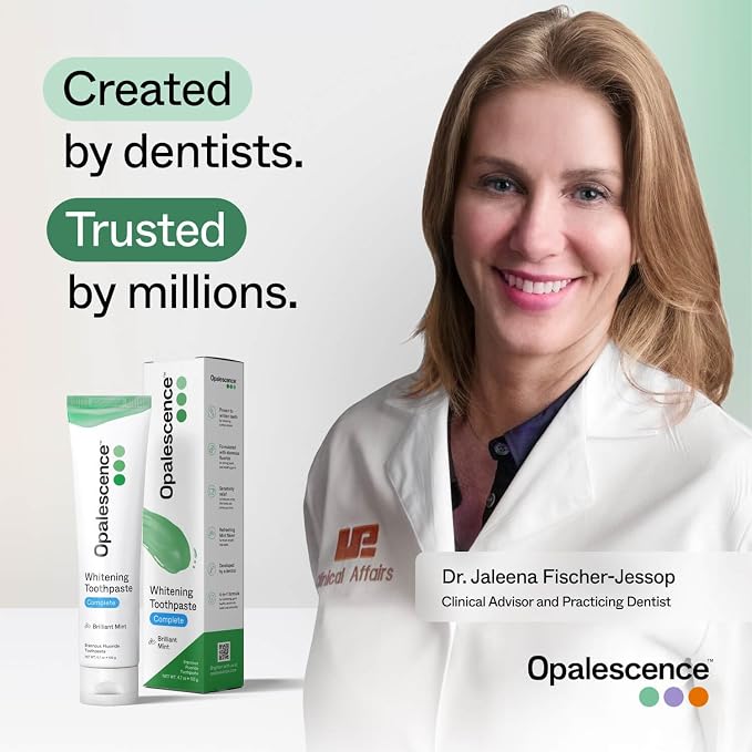 Opalescence Toothpaste Complete 4 in 1 Stannous Fluoride (1 Pack) 6365-1 | Whitening, Gum Health, Helps Prevent Gingivitis, Reduces Sensitivity, Anticavity, Dentist-Developed, Mint, 4.7oz by Ultradent
