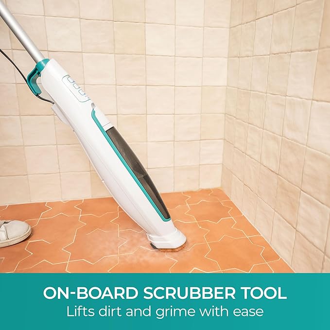 Kenmore SM2060 S200 Series Steam Mop for Floor Cleaning with Easy Scrubber & 2pcs Washable Pads, 2 Modes, Quick-Heating, Lightweight for Hardwood and Tile