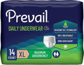 Prevail Daily Protective Underwear, Unisex Disposable Adult Diaper for Men & Women, Maximum Absorbency, X-Large, 14 Count Bag