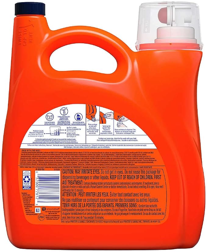 Ultra Concentrated New Tide Advanced Power Plus Bleach Alternative Liquid Laundry Detergent 4.43 L/150 Fl. Oz - 81 Loads