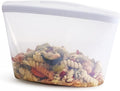 Stasher Premium Reusable Silicone Leak-Free Food Storage Bowl, Clear, 4-Cup | Food-Safe Silicone, Freezer, Sous Vide, Microwave, Dishwasher, Oven Safe, Meal Prep, Lunch Container, BPA-Free, Eco-Friendly