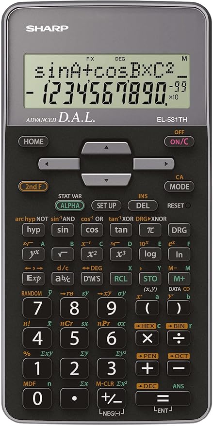 SHARP CALCULATOR SCIENTIFIC BOX GRAY EL531THGY