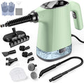 Handheld Steam Cleaner, Portable Steamer for Cleaning with 18PCS Accessories, 12s Fast Heating, Pressurized Steam Cleaner for Home, Kitchen, Bathroom, Car Detailing, Window, and Clothes, Green