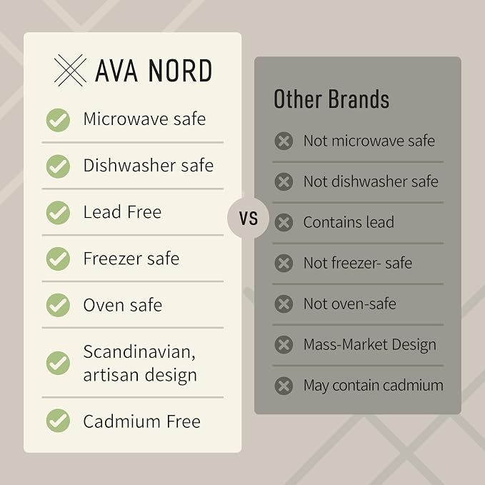 Ava Nord Stoneware Ceramic Coffee Mugs Set of 4 | 12 oz | Rose Sand | Lead-Free, Non-Toxic, Freezer - Microwave & Dishwasher Safe, Comfortable Handle, Aesthetic Nordic Design for Cappuccino