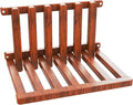 The folding stool is made of beech wood and can withstand 400 pounds. The surface is coated with Walnut paint and polished. Used for changing shoes, showering, folding bedside table(Walnut paint)