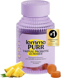Lemme Purr Vaginal Probiotic Gummies for Women - Balanced pH, Healthy Odor, Yeast Balance & Flora Support + Vitamin C for Immune Health - Tasty Pineapple (60 Count)