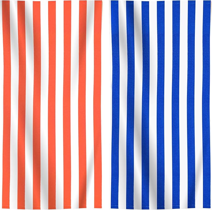 2 Packs Extra Large Bath Towels Striped Beach Towel Bathroom Sheets Soft Fluffy Cruise Essentials 2025 Swim Accessories Pool Stuff Must Have Spa Gadgets Poolside Items Vacation Hawaii Necessities