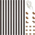 Delamu 157in Cord Covers for Wires on Wall, One-Cord Cord Hider, TV Cord Hider for Wall Mounted TV, Wire Hider Wire Covers for Cords on Wall, Cable Management for Home & Office, W0.55 H0.4in, DarkWood
