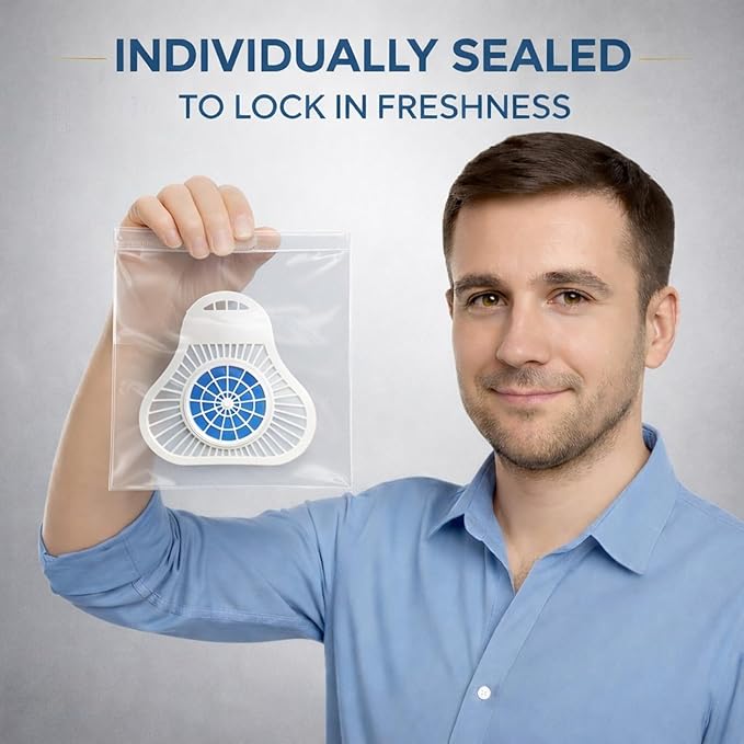 PREMIUM Urinal Screen Deodorizer-12 Pack, LONG-LASTING (Up to 30 DAYS/3000 FLUSHES), ANTI SPLASH & ODOR CONTROL, Urinal Cakes for Men Bathroom, Ocean Breeze Scent, with Gloves & Tongs