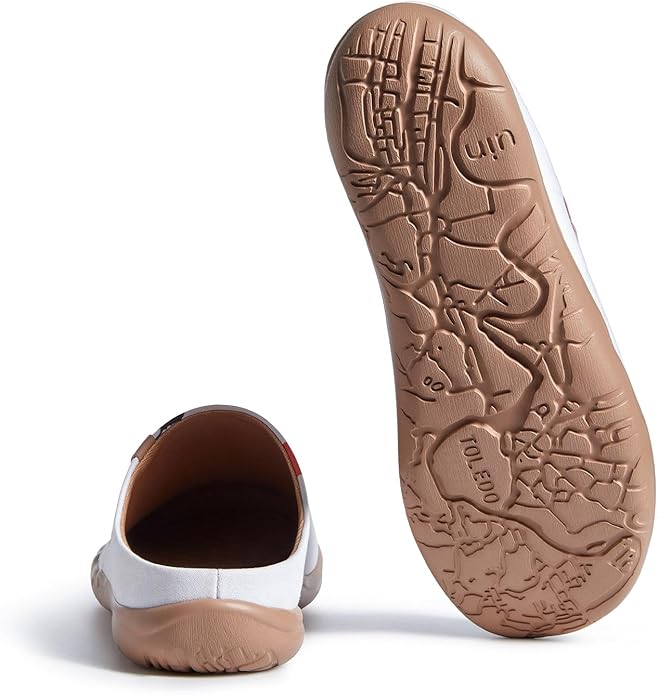 UIN Men's Mules Slipper Loafers Lightweight Mules Walking Casual Clogs Comfort Household Slip Ons Art Painted Travel Shoes Malaga Marine World