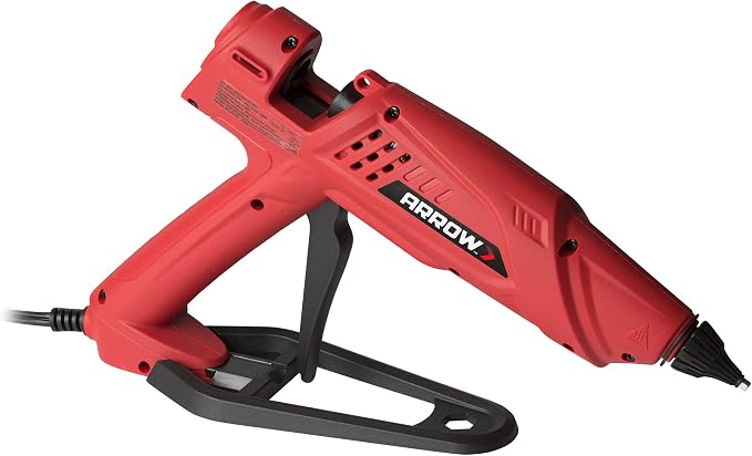 Arrow Fastener 300-Watt Heavy Duty Professional Electric Hot Melt Glue Gun for Crafts, Construction, and Wood, Clear | For Crafts, Construction & Wood, Removable Base Stand, Comfortable Grip, Insulated Safety Nozzle, Adjustable Flow Control