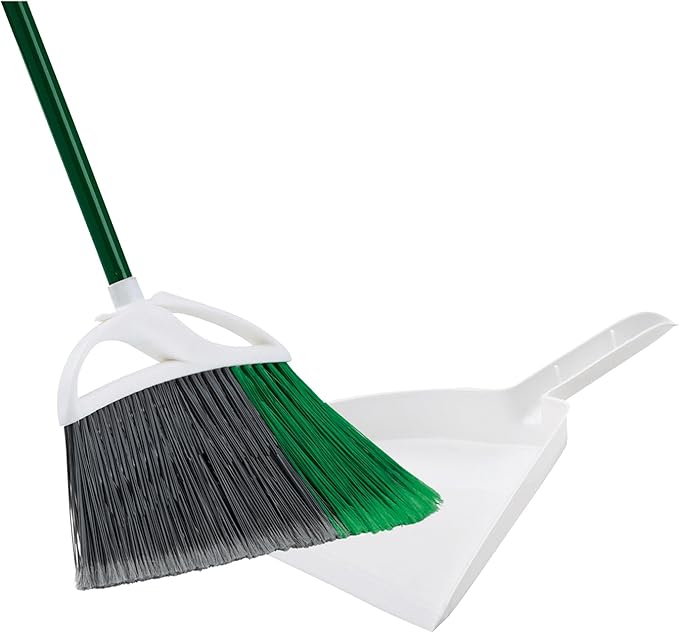 Libman 00248 Large Precision AngleBroom with Dust Pan, 4 Pack