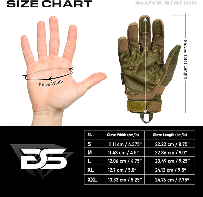 Glove Station Hard Knuckle Utility Gloves, Touchscreen, THKFF, Green, Medium