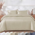 California Design Den 3 Pc 100% Cotton Duvet Cover Set Queen Size/Full Size - Winner Good Housekeeping Best Bedding Awards 2025, 400 Thread Count Sateen, Soft and Durable - Beige