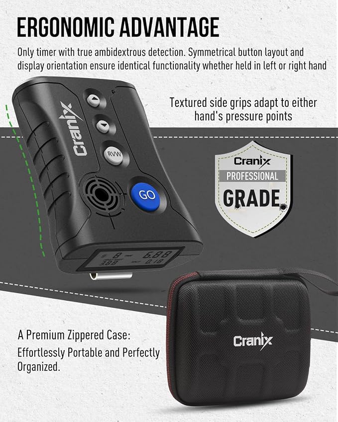 Professional Shot Timer for Shooting Competition, 0.01s Precision Tactical Training Shot Timers with Loud Buzzer, Enhanced Detection & Long Battery Life & 4 Modes (Sapphire Blue)
