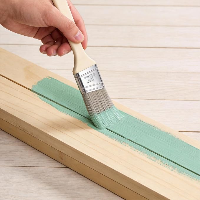 15 PCS 1.5 Inch Paint Brushes Set, Angle Sash Brush Wooden Handle Paintbrush for Painting Walls, Acrylics, Stains, Interior Exterior Home Improvement