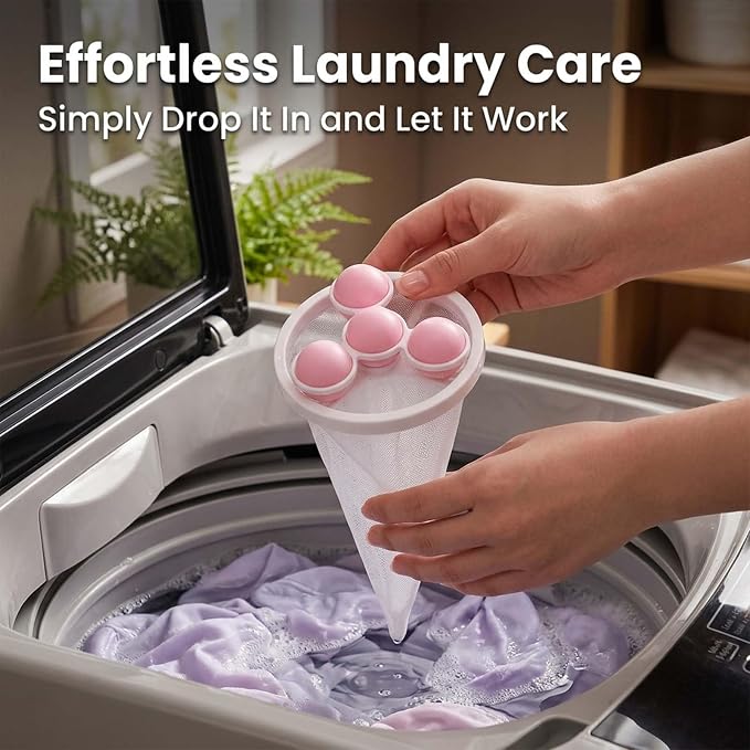 Sakerplus Lint Catcher for Washing Machine Lint Catcher, Floating Washing Machine Hair Filter Mesh Bag, Reusable Washing Machine Filter Bag for Capturing Hair, Polyester & PP (9)