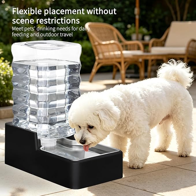 8L Dog Water Dispenser: Leak-Proof Gravity Refill Waterer