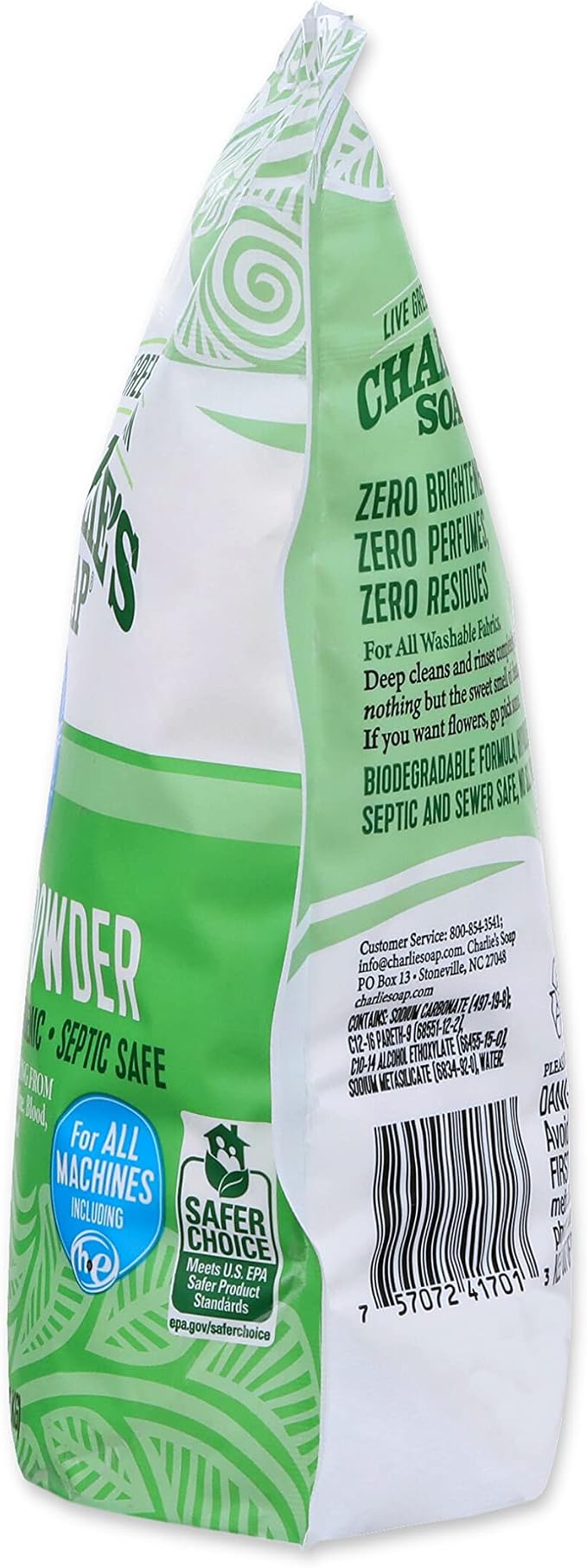 Charlie’s Soap Laundry Powder (100 Loads, 4 Pack) Deep Cleaning Washing Powder Detergent – Eco-Friendly, Safe, and Effective