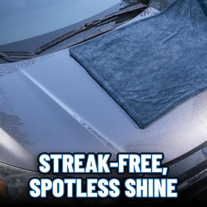 Chemical Guys, Megalodon Twisted Loop Microfiber Drying Towel, 24 x 36 in | Twisted-loop microfiber holds more water than standard towels, ultra-plush and gentle for drying the whole car