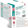 Jointown Basic Medical Clear Vinyl Exam Gloves - Latex-Free & Powder-Free - VGPF-3001(Case of 1,000), Small