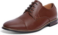 Mens Classic Cap Toe Dress Shoes Oxford for Office | Polished PU Outer Shell,Ventilated Comfortable Latex Insole. Formal Footwear Suited for Office Engagements ,Outings,Weddings