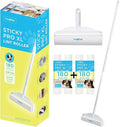 True & Tidy StickyPro XL Lint Roller Value Set with 2 Lint Roller Refills, Heavy-Duty Durable, Adjustable Handle Works Great on Pet Hair, Clothing, Furniture and More, 360 Sheets Total, Refillable