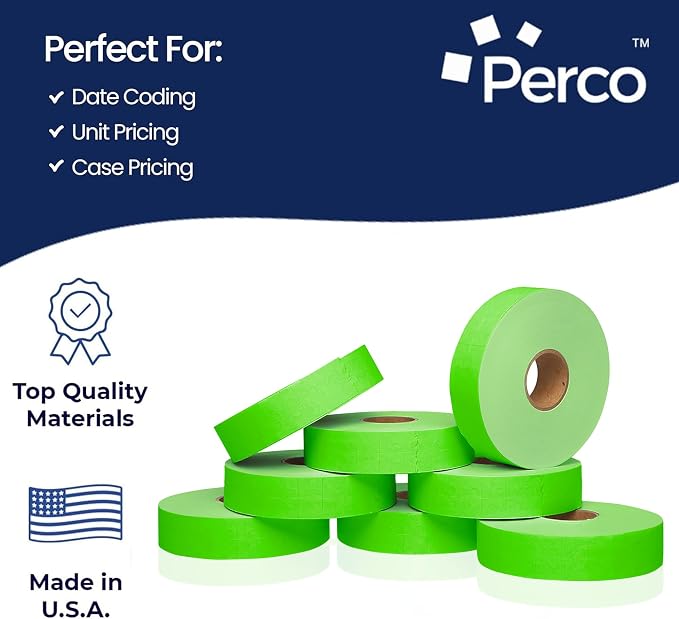 Pricing Labels for Monarch 1131 Fluorescent Green - 160,000 Labels w/ 64 Rolls Value Pack, 8 Sleeves - Made in USA