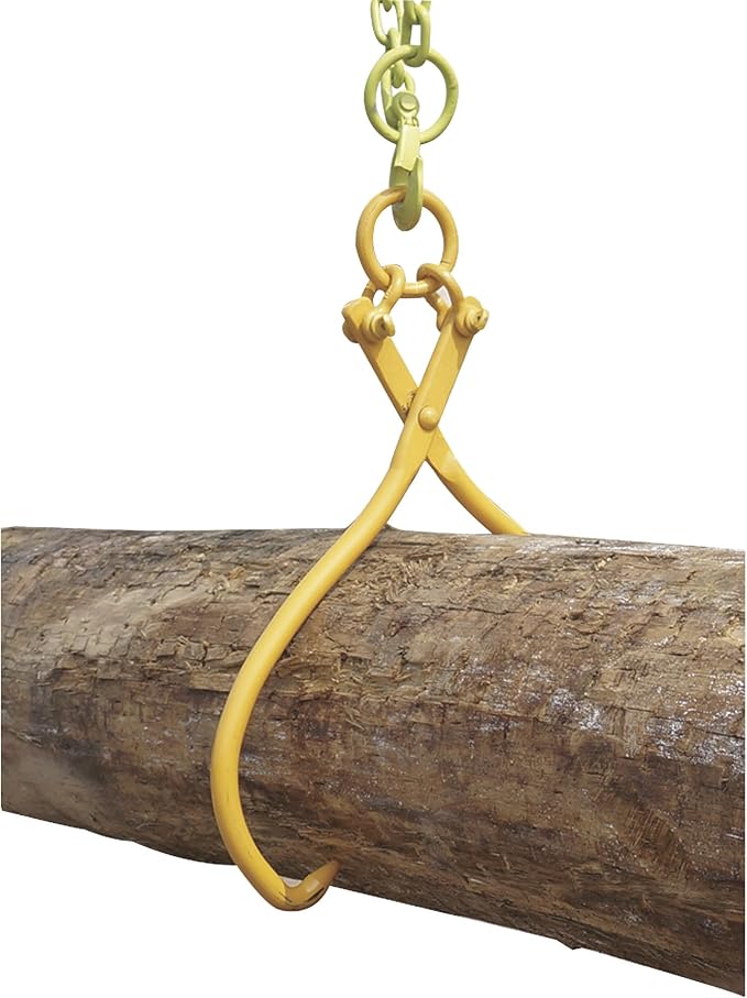 Roughneck Lifting Log Tongs, 25in. Jaw Opening, 1,500-Lb. Capacity | 2504Q048, Firewood and logging use, Durable construction, Controlled operation, Property maintenance use, Easy setup