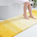 OLANLY Bathroom Runner Rugs Mat 70x24, Extra Soft Absorbent Microfiber Bath Rugs, Rubber Backing, Quick Dry, Washable Long Bath Mats for Bathroom Floor, Tub and Shower, Home Decor Accessories, Yellow