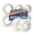 ADHES Packaging Tape 2.7MIL Heavy Duty Packing Tape Mailing Tape, 6 Rolls, 1.88" x 165 ft (55 Yards) Clear Shipping Tape, Ultra-Strong & Durable for Packaging, Moving, Mailing, and Sealing