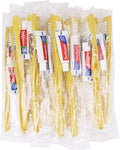 Disposable Toothbrushes with Toothpaste,400 Pack Yellow Hollow | Individually Wrapped Disposable Travel Toothbrushes Kit in Bulk for Homeless,Nursing Home,Hotel,Charity